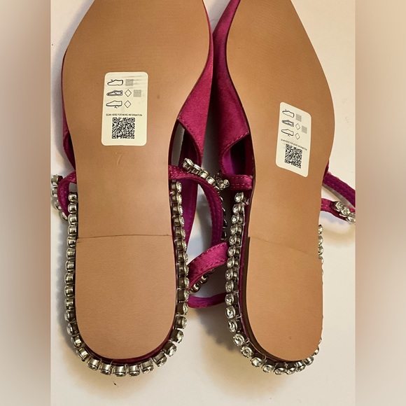 ASOS design Lizzie embellished slingback ballet flats in pink satin 9 - Picture 9 of 10